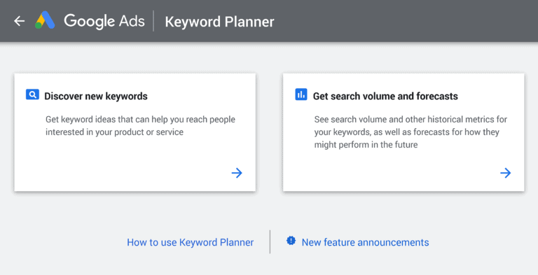 بزار رایگان تحقیق کلمات کلیدی، Google Keyword Planner